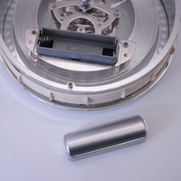 Kit Jam Kerangka DIY dengan Mesin Tembaga dan Logam, Bertenaga Baterai AA, Diameter 148mm, Mesin Quartz