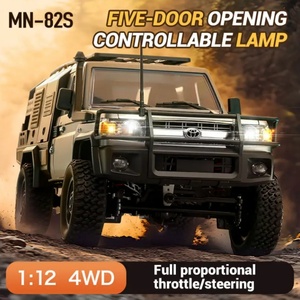 Camion RC tout-terrain MN82S MN82T MN82PRO MN82 1:12 4x4 avec télécommande 2.4G, batterie 2600mAh, 60 minutes d'autonomie, câble USB - Product Image 2