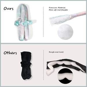custom logo 2026 Satin Tie Dye Heatless <strong>Curler</strong> Sets <strong>No</strong> <strong>Heat</strong> <strong>Hair</strong> Curling Rod Soft Cotton Filled <strong>Hair</strong> Styling Tool for Women - Product Image 2