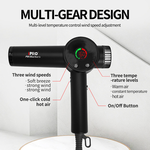 Novo Secador de Cabelo IPRO 110.000 RPM Alta Velocidade Potente com Display Digital de Alta Qualidade Ferramenta Profissional para Salão de Beleza Secador de Cabelo Padrão UE - Product Image 3