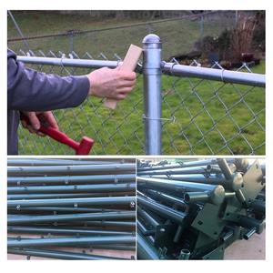 Giá rẻ mạ kẽm màu xanh lá cây màu đen bột tráng vườn Hàng rào/Chuỗi liên kết hàng rào cho trang web xây dựng hoặc vật liệu xây dựng - Product Image 6