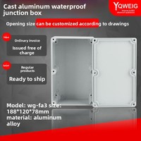 Boîtier en aluminium moulé sous pression avec revêtement en poudre YQWEIG FA3, boîte de jonction 188x120x78mm, étanchéité des câbles extérieurs, fabrication en Chine continentale
