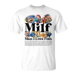 Camiseta Milf Man I Love Fish, camiseta de pesca con humor para adultos, para hombres y mujeres - Product Image 1