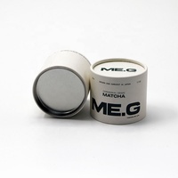 Tubo cilíndrico de papel kraft con revestimiento de aluminio para envasado de té matcha en polvo, embalaje tipo funda, OEM, venta al por mayor, cadena de suministro a granel