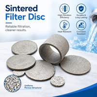 Disk Filter Logam Sinter Kustom 316L Baja Tahan Karat Berpori 1-200 Mikron untuk Filtrasi Minyak dan Gas