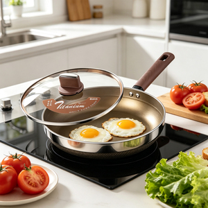 Poêle à frire et à sauter antiadhésive pour la maison, poêle plate pour œufs et steaks, compatible avec les cuisinières à gaz - Product Image 1