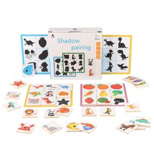 Kids Image Game Dinosaurs Fruit Animals Recognition Sorter <b>Puzzle</b> Montessori Shadow Matching Toys - Product Image 2