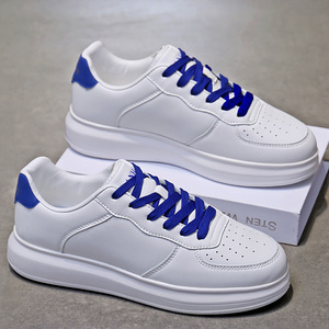 Zapatillas Deportivas Unisex Blancas Lanvi con Plataforma, Parte Superior de PU, Entresuela Acolchada de EVA, Suela de Goma, con Cordones, para Skateboarding y Uso Casual - Product Image 4
