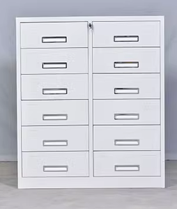 Nhỏ hiện đại thép & Glass sắt lưu trữ tủ với khóa thấp tập tin & ngăn kéo cho văn phòng nhà Bàn Cạnh Giường ngủ phòng tập thể dục sử dụng - Product Image 2