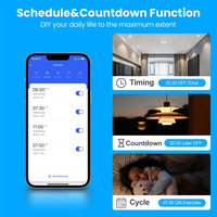Glomarket Smart Tuya Zigbee Interrupteur d'éclairage avec prise brésilienne Commutateur 4 gangs Prise murale à distance intelligente Fonctionne avec Alexa Google Home