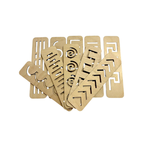 Ensemble de 10 pochoirs en bois Montessori, aide à l'écriture, alphabet et chiffres en feutre, puzzle, développement de la motricité fine, jouet éducatif pour tout-petits - Product Image 1