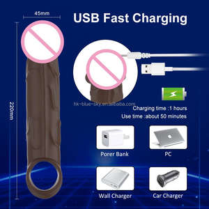 HG tragbarer Dildo für Paare Sexspielzeug für Frauen Masturbation und Herren Extender Kondome und Dildos für Männer - Product Image 3