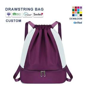 Venta al por mayor logotipo personalizado Oxford gimnasio mochila con cordón de lujo portátil impermeable deporte baloncesto mochila logotipo personalizado - Product Image 1