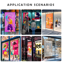 Écran publicitaire de 86 pouces à haute luminosité, orienté fenêtre d'extérieur, affichage publicitaire suspendu OEM pour boutique et magasin