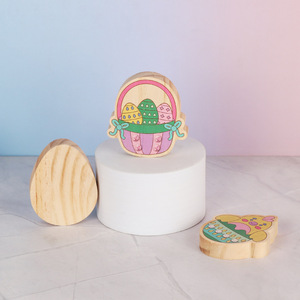Easter Wooden <b>Egg</b> Ornaments Pine Craft Decor Indoor Easter <b>Decoration</b> - Product Image 2