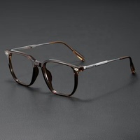 Nouvelles lunettes optiques rétro tendance en métal, lunettes carrées simples et originales anti-lumière bleue pour hommes, forme de visage diamant, TR90