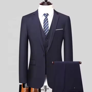 2025 hommes d'affaires formel 3 pièces <span class=keywords><strong>costume</strong></span> simple boutonnage coréen mariage manteau fermeture éclair mouche Style asiatique <span class=keywords><strong>gilet</strong></span> <span class=keywords><strong>pour</strong></span> toutes les Occasions formelles - Product Image 3