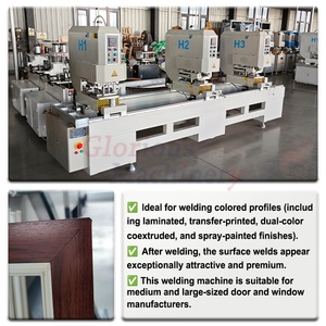 Machine de soudage sans soudure pour coins de fenêtres, soudeuse de vinyle à <span class=keywords><strong>double</strong></span> tête pour <span class=keywords><strong>PVC</strong></span>, soudeuse de joint en plastique couleur CNC - Product Image 6