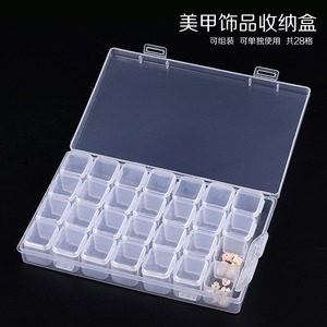 Transparent Jewelry Box 28 Compartments With Latch Design For Necklace Earring Storage Organizers - Product Image 4