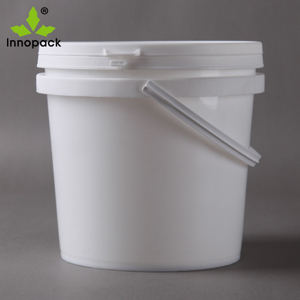 Seau en plastique blanc de 2 litres avec couvercle et poignée, pratique pour emballer la peinture, seau, fût, bidon - Product Image 4