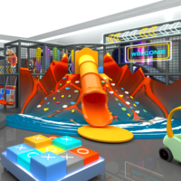 Aoleao - Parque Infantil Personalizado con Tobogán y Trampolín con Temática Espacial, Instalación de Entretenimiento Interior para Niños, Certificado por CE y TUV