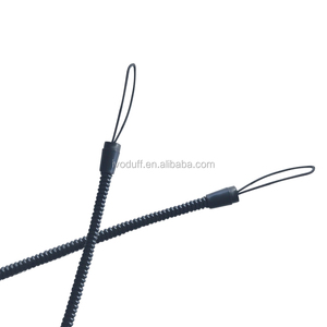 Ivoduff Tùy Chỉnh Nhựa Màu Đen Đàn Hồi Xoắn Ốc Cuộn Dây Dây Đeo Dây Buộc Cho Các Phím Điện Thoại - Product Image 4