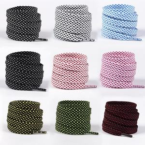 Lacets plats bicolores en sergé de polyester double couche, style classique, colorés, pour baskets et chaussures décontractées – Vente en gros - Product Image 2