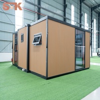 Casa Contenedor Prefabricada Expandible de Lujo de 20 pies con Panel Solar, 3-4 Dormitorios y Baño para Uso en Apartamentos al Aire Libre