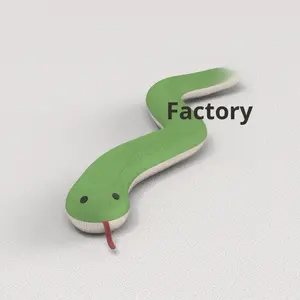 Jouet en peluche Serpent Vert, Simulation de Morsure, Doux, Résistant aux Rayures, Jouet à Mâcher, Auto-entretenant, Matériau EVA Écologique, 37x5cm - Product Image 6