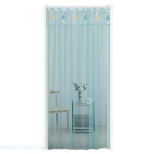 Cortina de encaje para puerta, malla de poliéster, autoadhesiva, sin necesidad de perforar, para uso en verano, para dividir el dormitorio - Product Image 5
