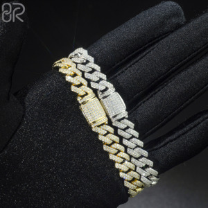 8mm Vvs Moissanite 925 Argent Cubain Lien Bracelet Sortie D'usine Glacé Pass Diamant Testeur Femmes Bijoux Collier Bracelet - Product Image 3
