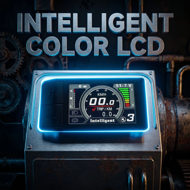 Universal 48V  60V 72V Intelligent Full Color LCD Display for Electric Bike Scooter E-bike Dashboard with Real-time Monitoring