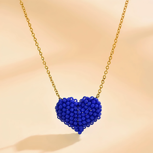<span class=keywords><strong>Collana</strong></span> dell'<span class=keywords><strong>Amicizia</strong></span> Fatta a Mano con Perline Miyuki, Catena Placcata Oro 18K e Ciondolo a Cuore per Donne e Ragazze - Product Image 5