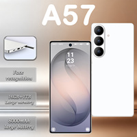 Smartphone A57 5G LTE Triple SIM 8000mAh Écran AMOLED 7,3 Pouces 120Hz Appareil Photo 108MP 16Go+1To MTK Dimensity 4G 5G WiFi GPS Déverrouillage Facial