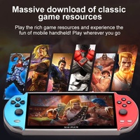 X12 PLUS Mini rétro 7.1 pouces écran HD Console de jeu portable jeux classiques intégrés portables PS1 pour lecteur vidéo GBA FC Wi-Fi