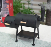 Barbecue fumoir à charbon de bois vertical moderne en acier avec revêtement en poudre pour usage commercial en gros