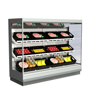 Supermarket Vertical <strong>Display</strong> Cases Open Air Cooler Refrigeration Multi Deck <strong>Food</strong> <strong>Display</strong> Fridge - Product Image 3