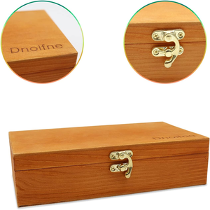 Boîte à pièces en bois sur mesure, boîte de rangement pour 100 pièces avec joint en mousse, ensemble de boîtes à pièces en bois personnalisées - Product Image 2