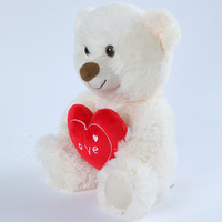 Ours en peluche personnalisé en forme de cœur, cadeau de la Saint-Valentin avec logo