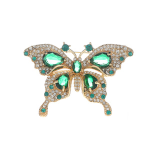 Broche de Mariposa con Pedrería, Estilo Europeo, Aleación de Zinc, Accesorio de Joyería para Mujer, Corsage para Fiesta - Product Image 5