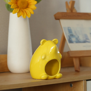 Nido de cerámica para hámster, casa redonda transpirable para mascotas, para hámsters pequeños, habitación para dormir para las cuatro estaciones - Product Image 4