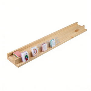 Support de Mahjong en <span class=keywords><strong>bois</strong></span> MALADA 20 pouces, en <span class=keywords><strong>bois</strong></span> naturel américain, avec poussoir - Product Image 1