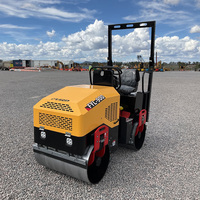 Rouleau compacteur hydraulique de 1,5 tonne, force de compression de 30KN pour la construction routière et le remblaiement de fossés