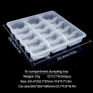 15-grid Dumpling <b>Box</b> Disposable Fifteen-compartment Anti-freezing Plastic PP Tray Package Dumpling Thickened Heat-resistant - Product Image 2