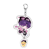 Porte-clés en acrylique Love and Deepspace, version Q, Zayne Rafayel Xavier Caleb Sylus, personnage d'anime mignon, pendentif pour sac, cadeau pour les fans du jeu