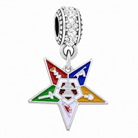 Pendentif OES personnalisé en métal pour les membres de l'Ordre de l'Étoile d'Orient, idéal pour la fabrication de bijoux en gros