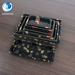 ราคาโรงงาน XW-1102อาหารเกรดทิ้งซูชิภาชนะที่มีฝาปิดพลาสติก - Product Image 2