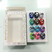 12 pièces Tally Counter Tasbeeh Mini compteur de chiffres numérique Tasbih compteur de doigts numérique avec son coffret cadeau