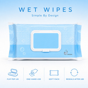 Caja de pañuelos faciales suaves de 1 capa con tapa abatible para uso hotelero, diseño azul - Product Image 2