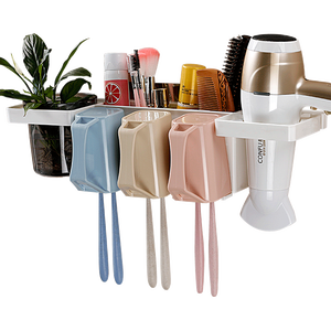 Multifuncional plástico montado na paredeEscova de dentes segurar titular de amostras limpador Copo dispensador de pasta de <span class=keywords><strong>dent</strong></span> - Product Image 1